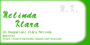 melinda klara business card